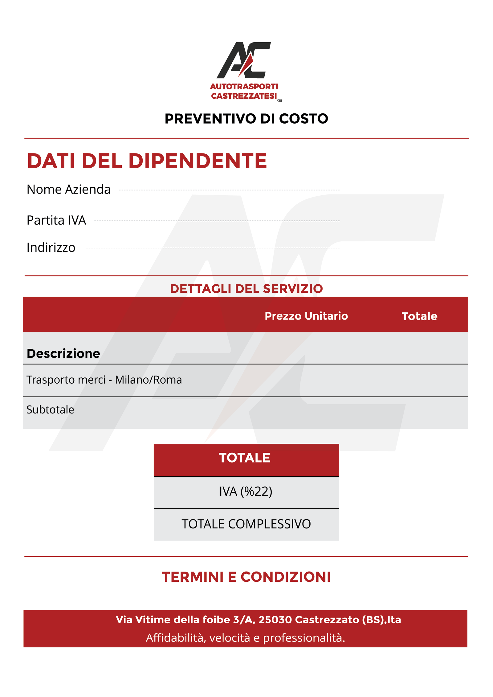 Autocamiones Continental S.L — quotation
