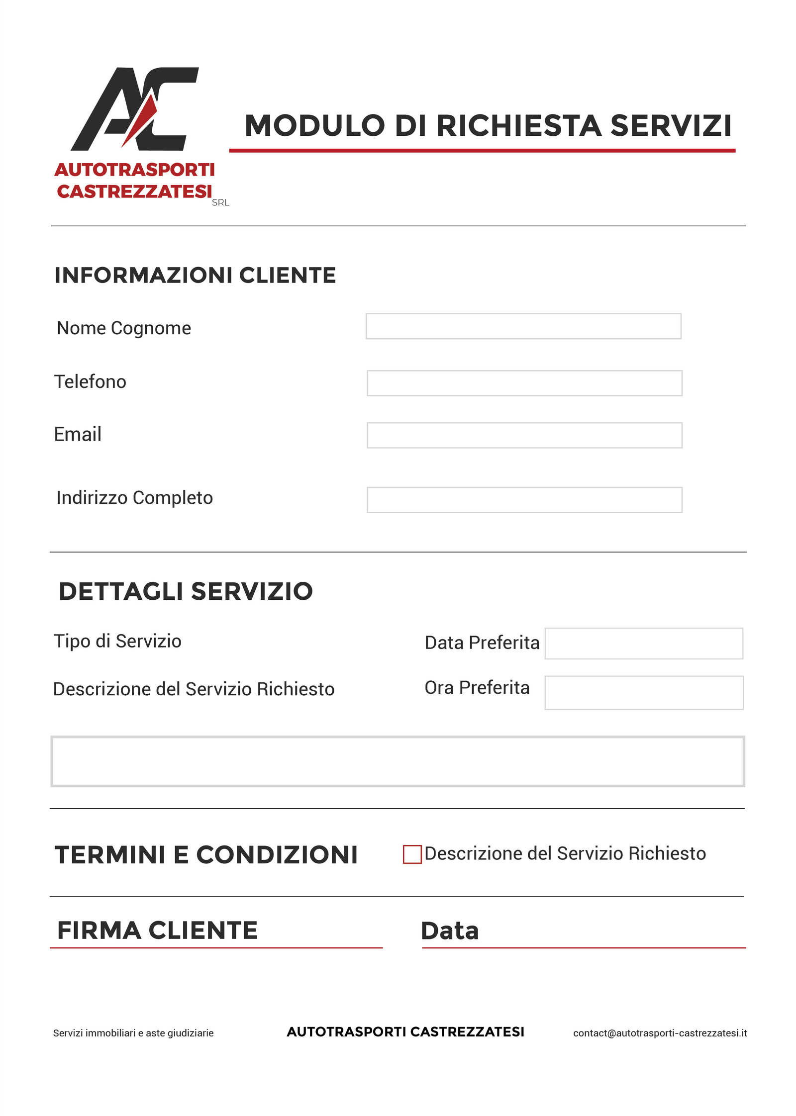 Autocamiones Continental S.L — Service Order Form-01