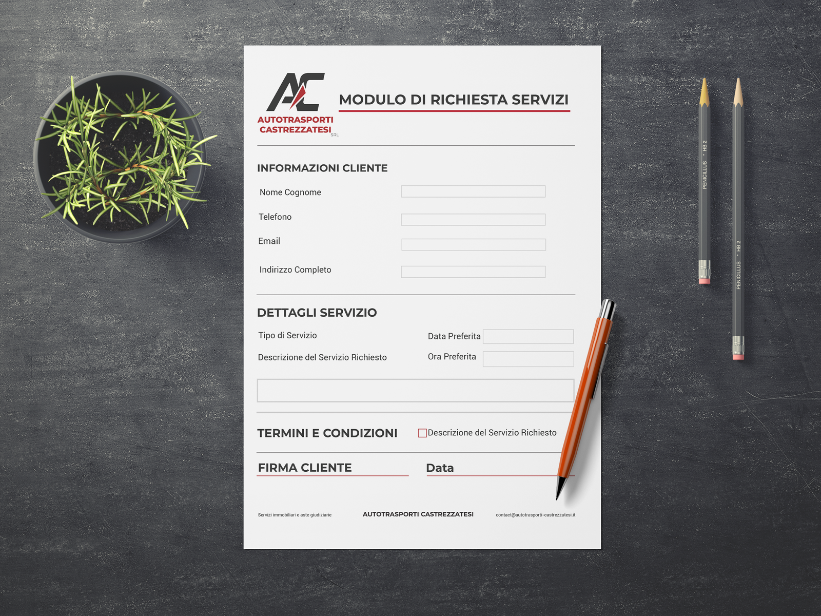 Autocamiones Continental S.L — Service Order Form